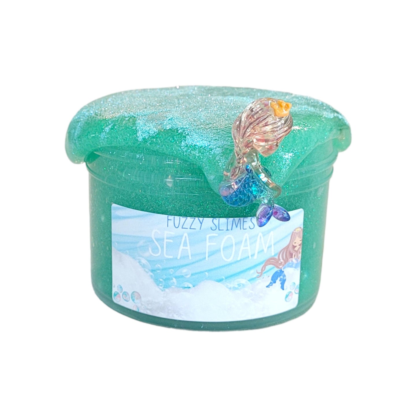 Sea Foam Mermaid Clear Slime~fuzzy slimes ~coconut lime scent