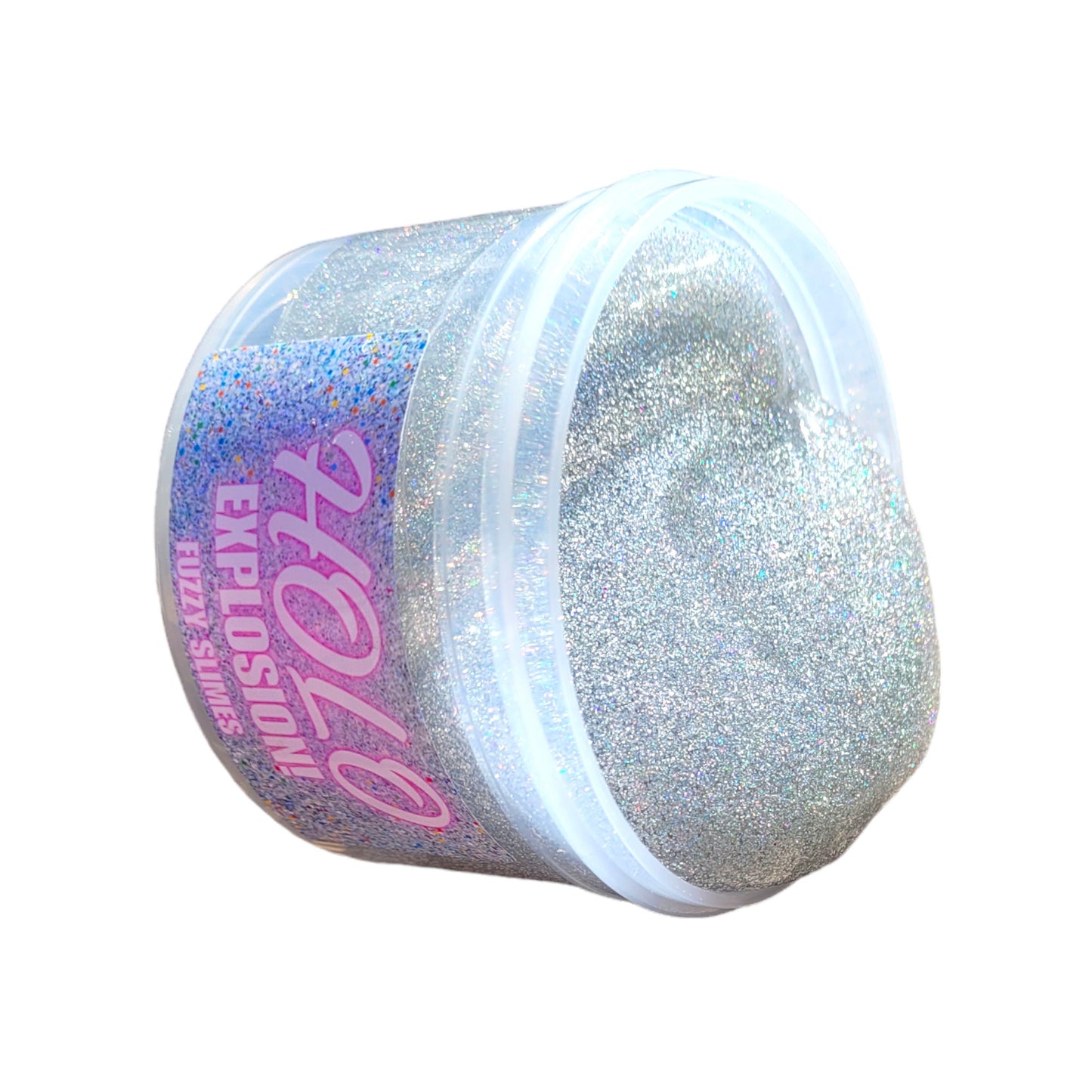 Holo Explosion holographic clear slime ~ fuzzy slimes ~ unscented