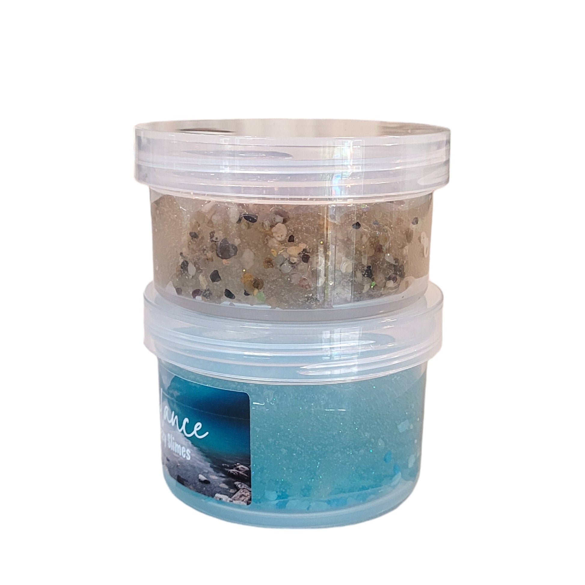 Balance Pebble Rocks Clear Slime ~fuzzy slimes~ unscented