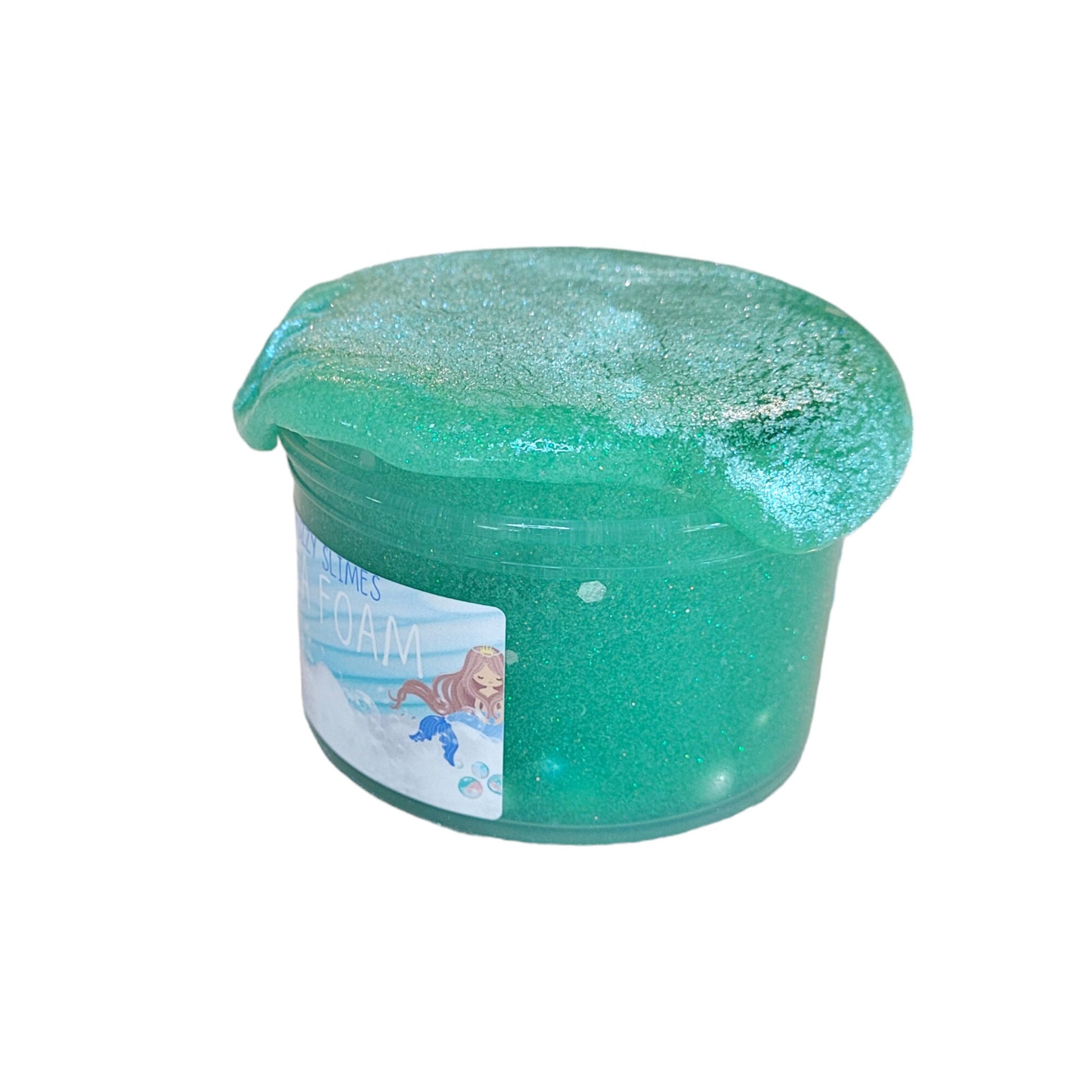 Sea Foam Mermaid Clear Slime~fuzzy slimes ~coconut lime scent