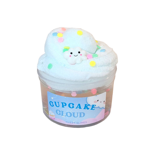 Cupcake Cloud clear, cloud slime~fuzzy slimes ~ Cupcake scented