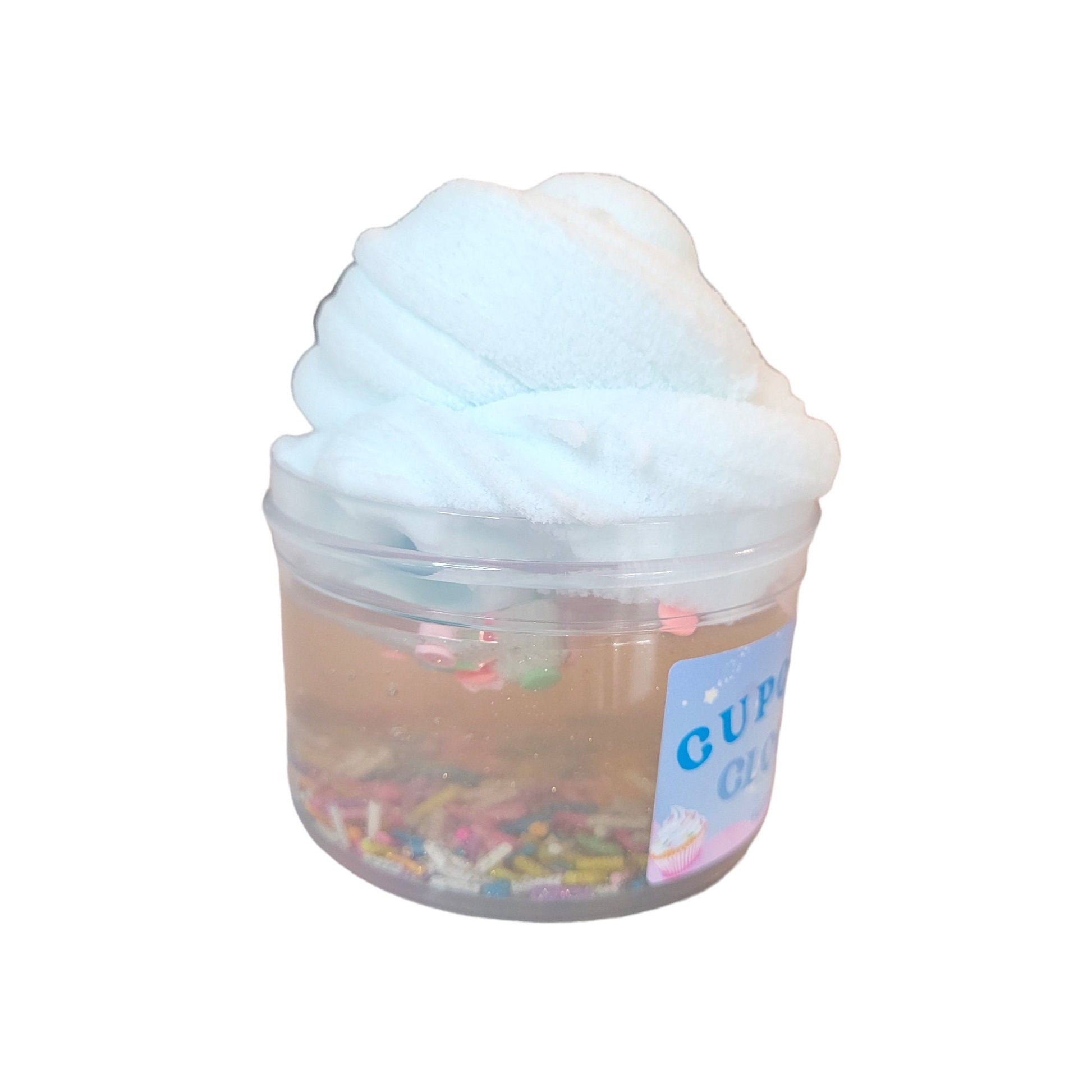 Cupcake Cloud clear, cloud slime~fuzzy slimes ~ Cupcake scented