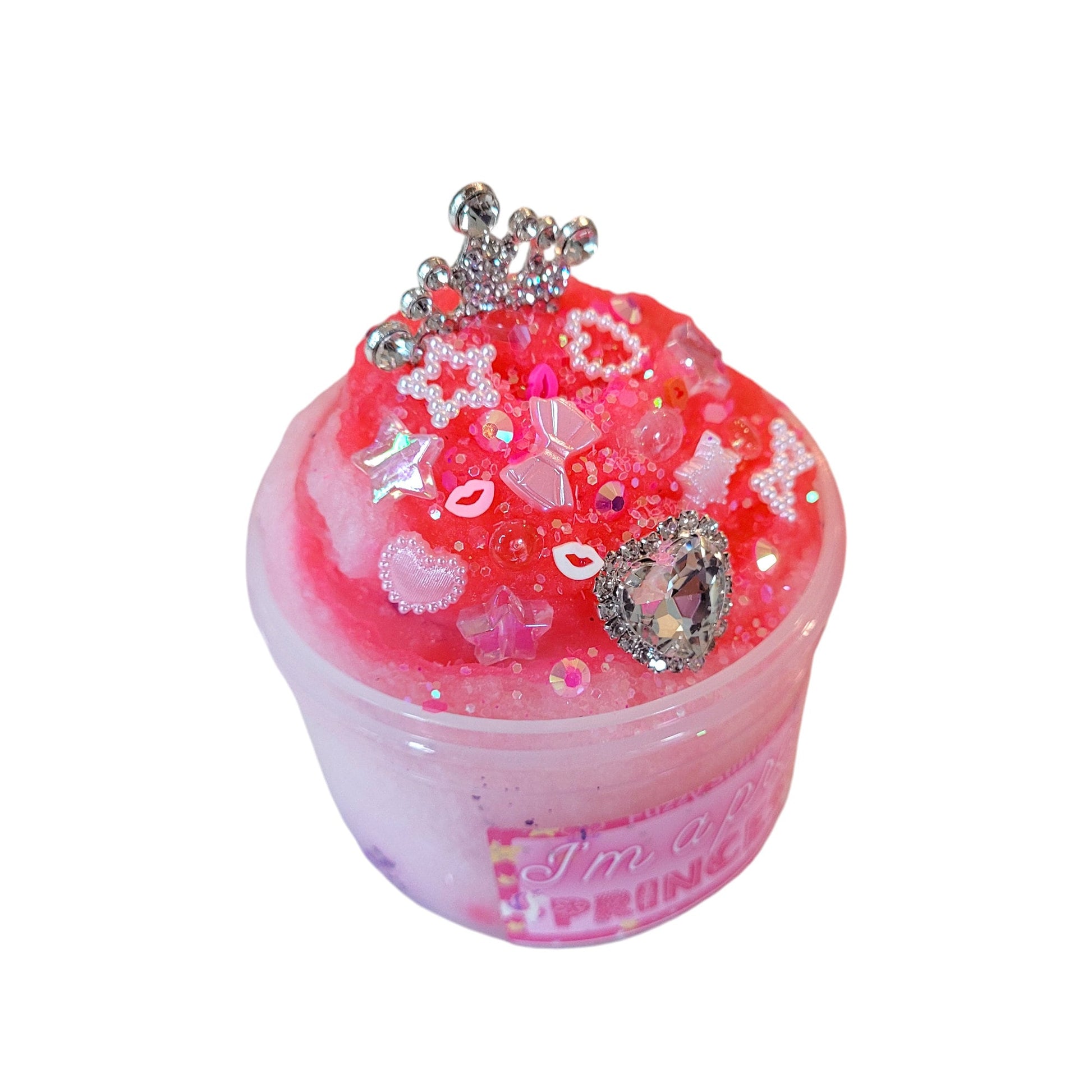 I'm a pretty princess snow sizzle slime, Fuzzy Slimes, strawberry passion fruit scent