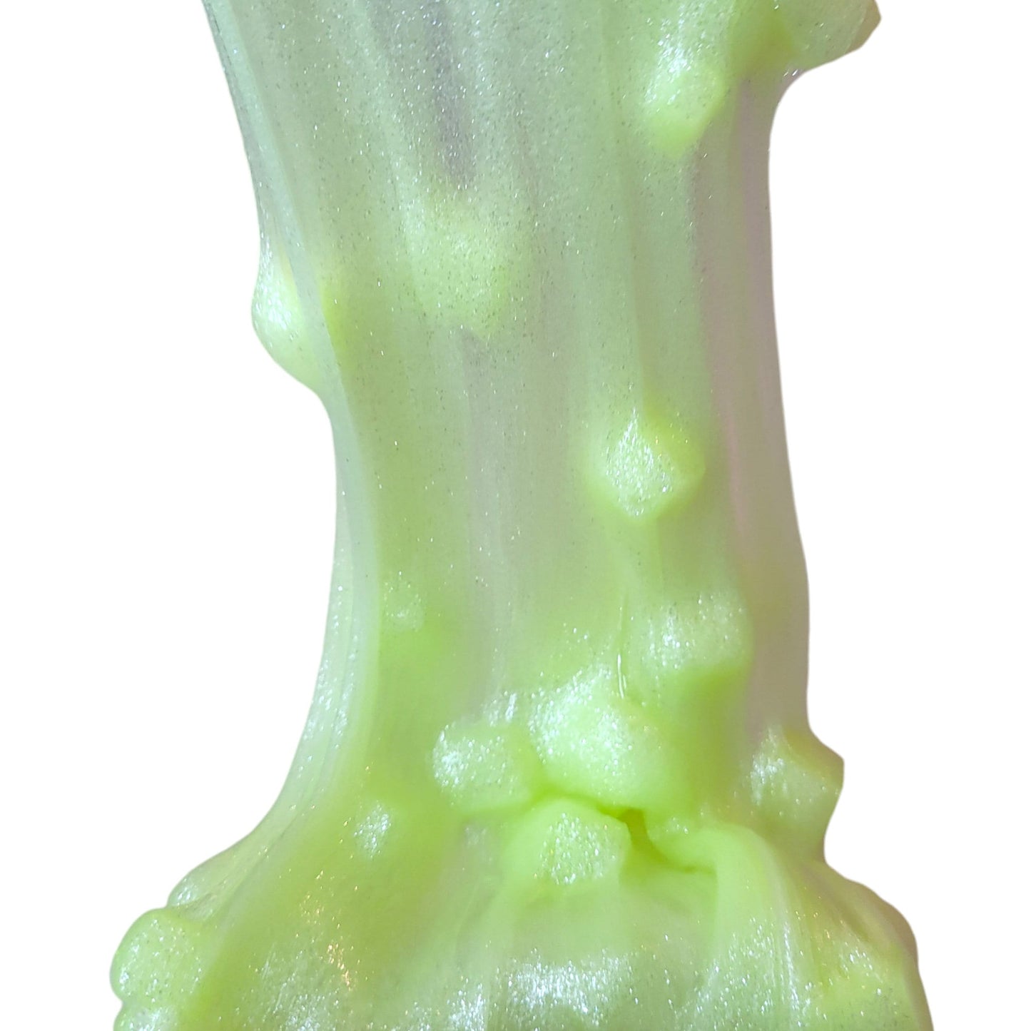 ghost plasma jelly cube slime, Fuzzy Slimes, green apple scented