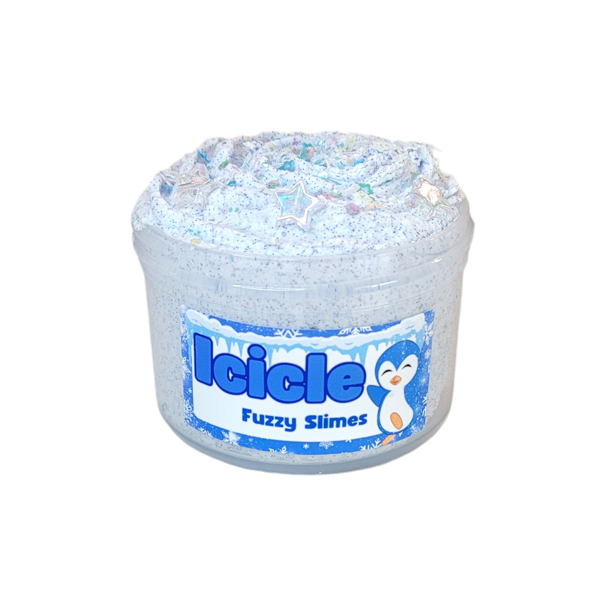 icicle memory dough slime, Fuzzy Slimes, blueberry scented