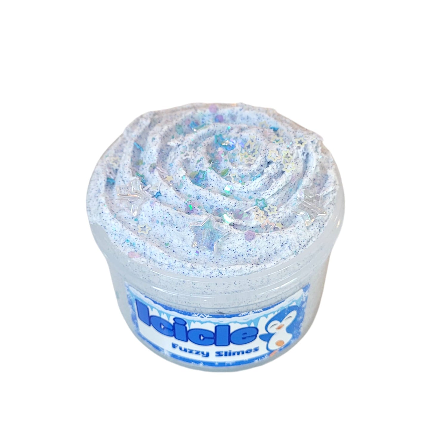 icicle memory dough slime, Fuzzy Slimes, blueberry scented