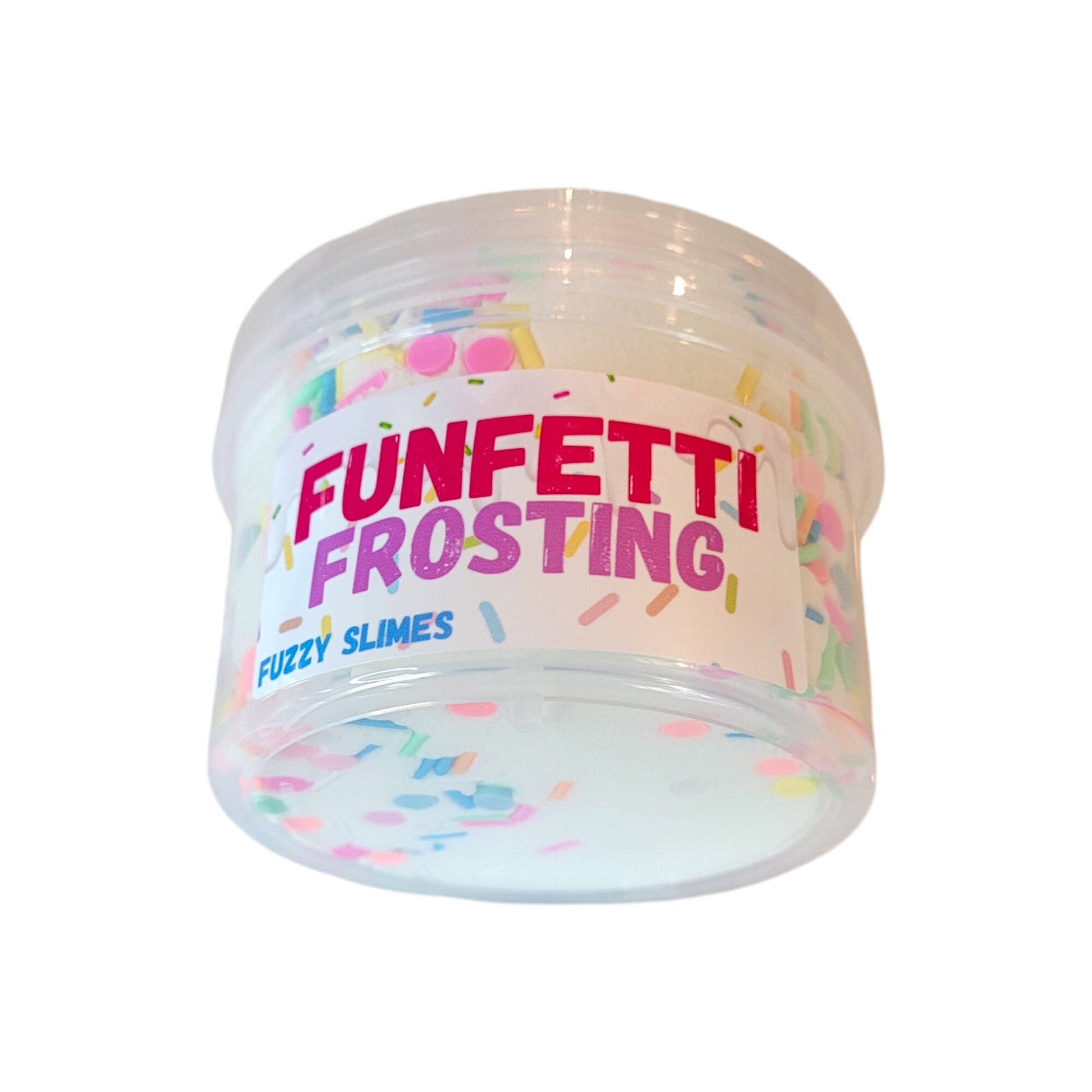 Funfetti frosting ice cream dough slime, Fuzzy Slimes, cake scented