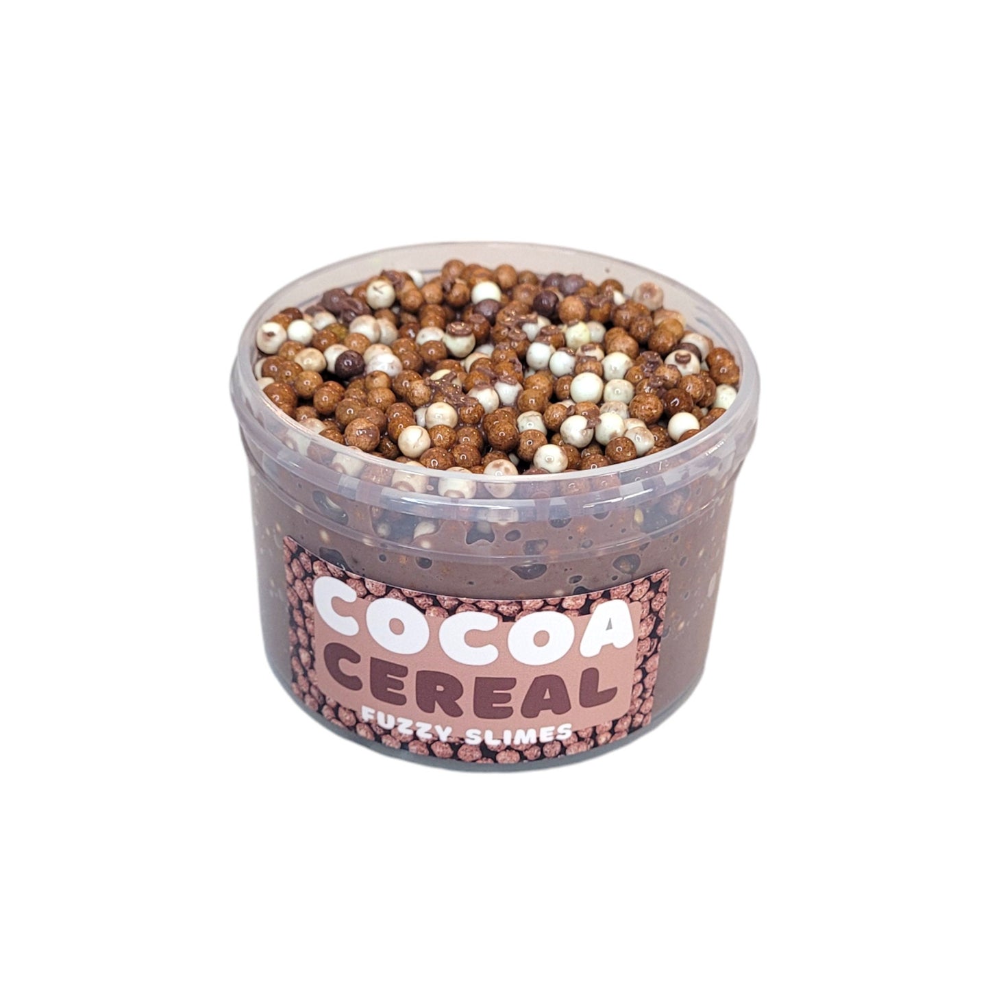 cocoa cereal floam slime, Fuzzy slimes, chocolate scented