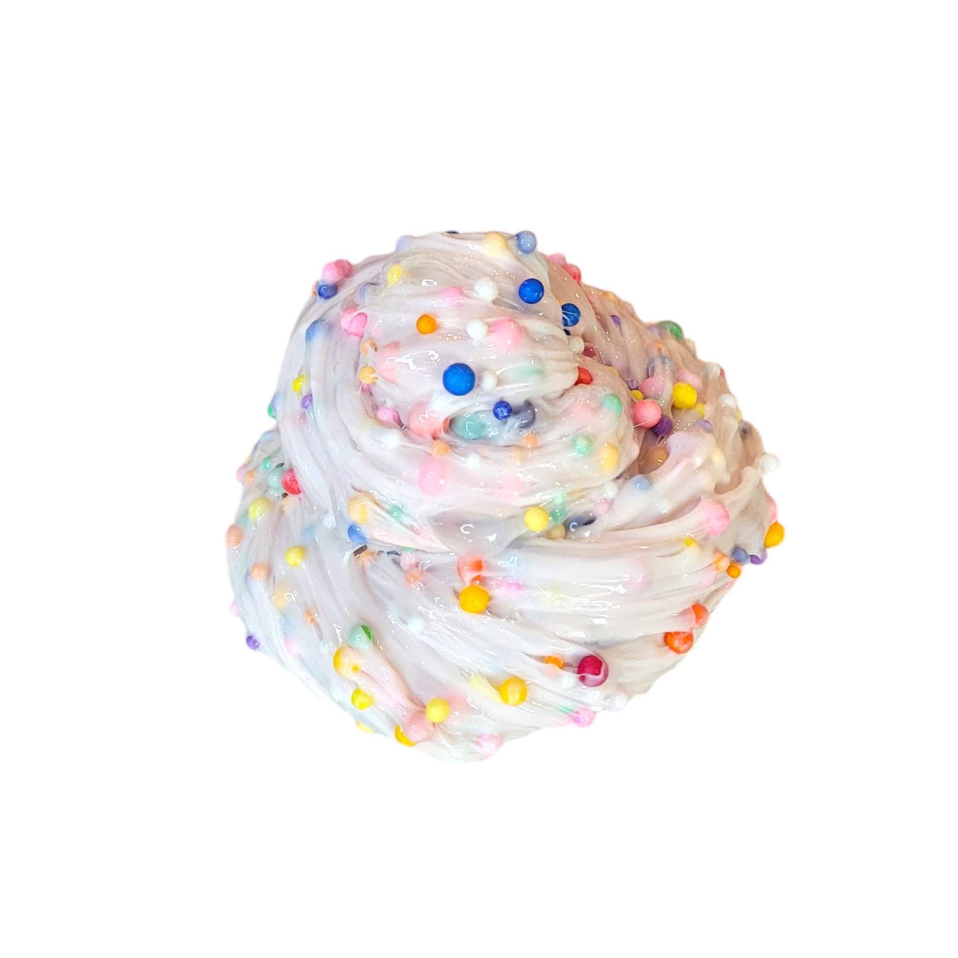 Funfetti batter floam slime, Fuzzy slimes, cake batter scented