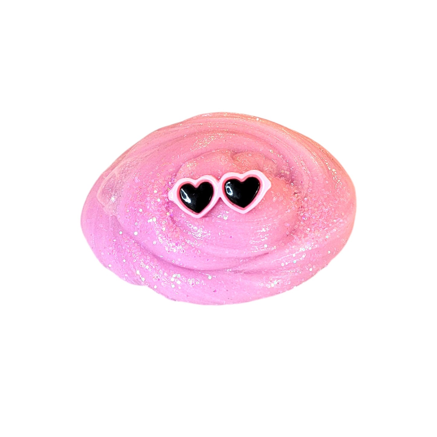 Pink Sand Beach clear and sand slime, Fuzzy Slimes, pink lemonade scent