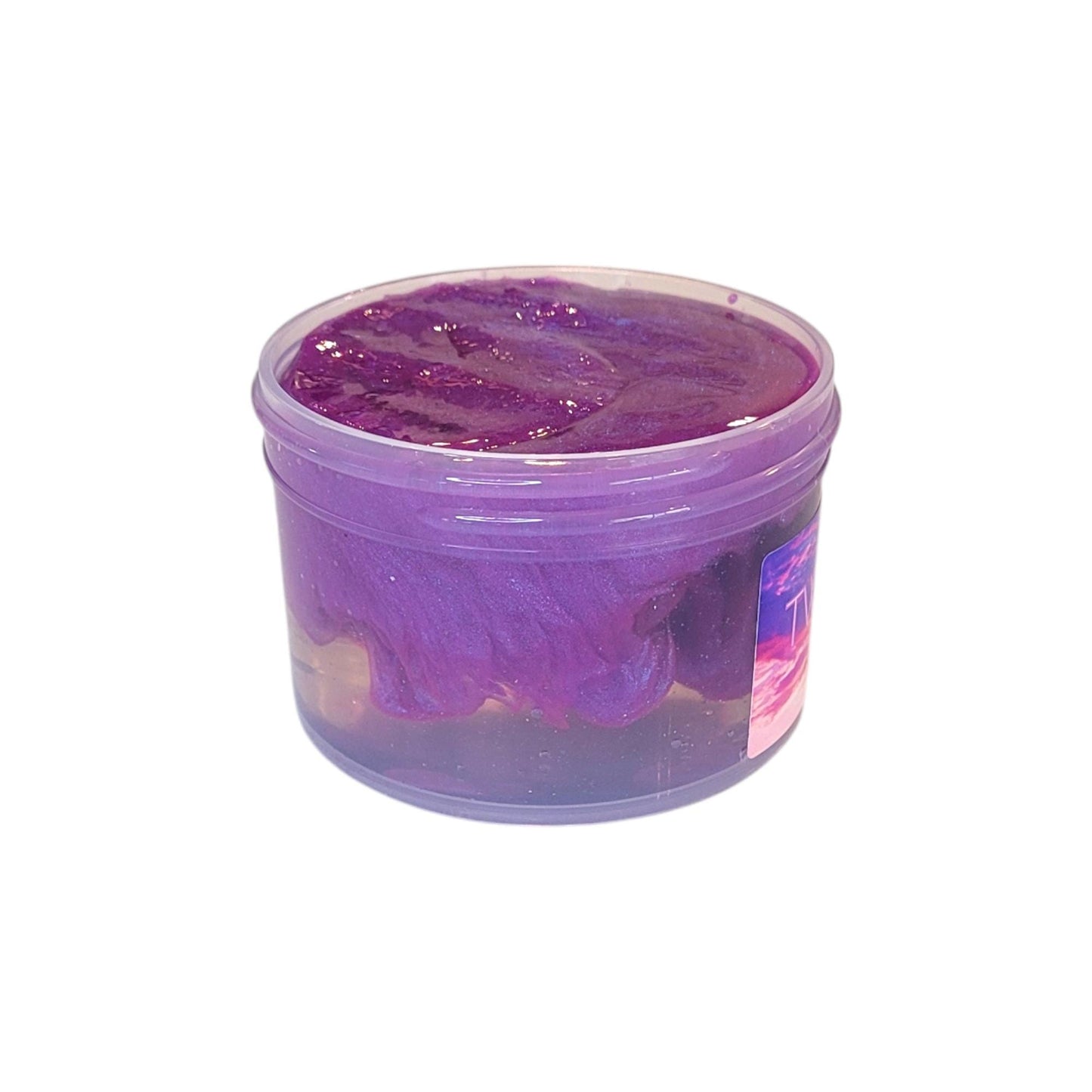 Twilight clear avalanche slime, Fuzzy Slimes, sweet pea scented