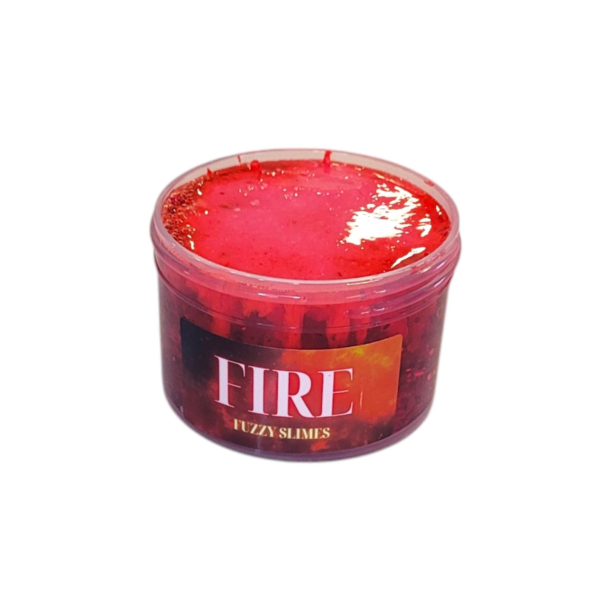 Fire avalanche clear slime, Fuzzy Slimes, cinnamon scent