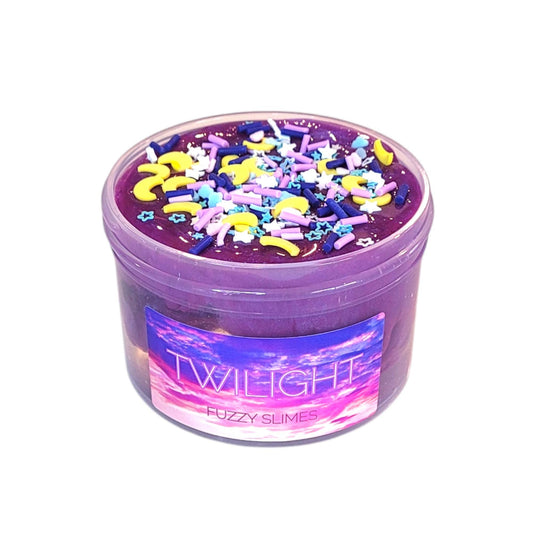 Twilight clear avalanche slime, Fuzzy Slimes, sweet pea scented