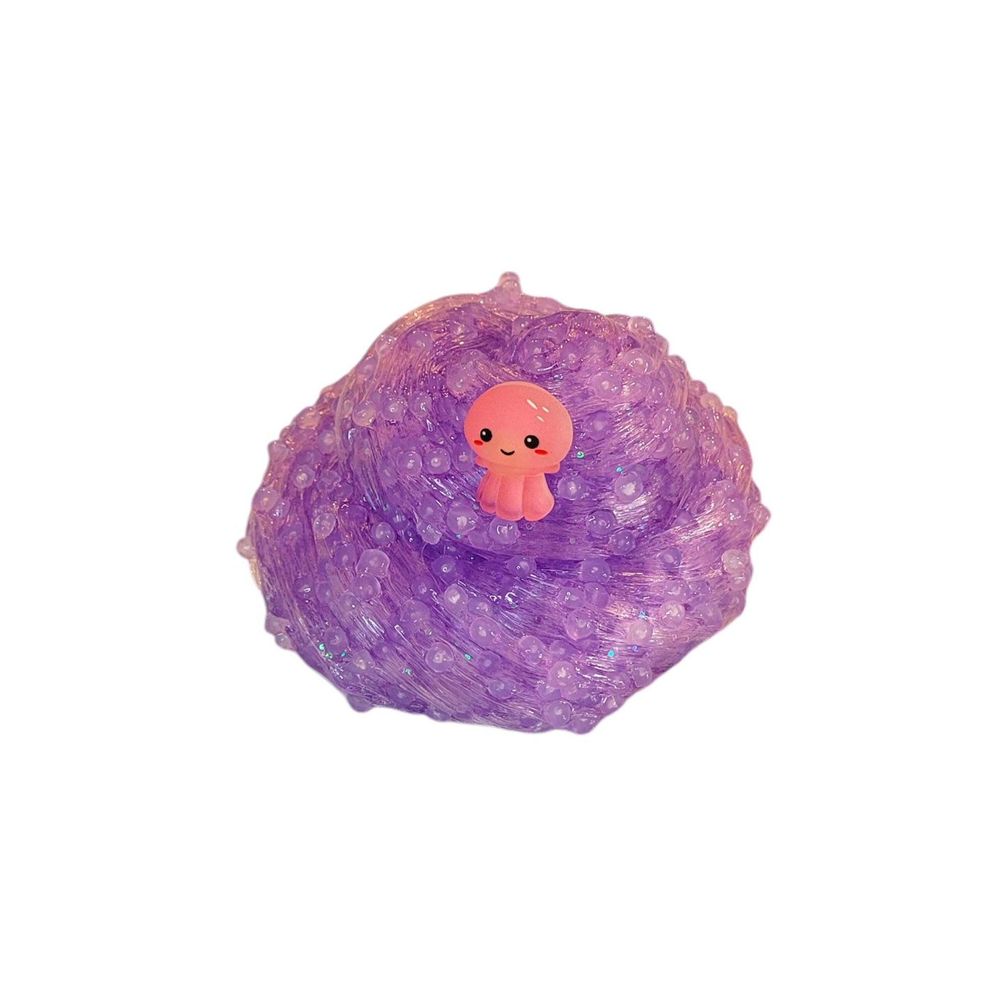 Jellyfish Slushie Bead Slime, Fuzzy Slimes, grape scented