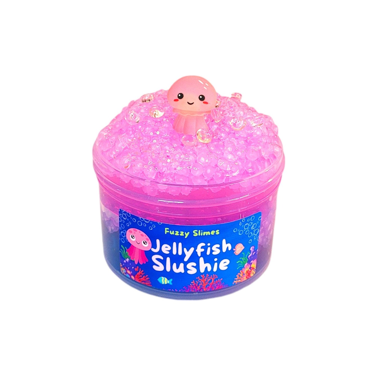 Jellyfish Slushie Bead Slime, Fuzzy Slimes, grape scented