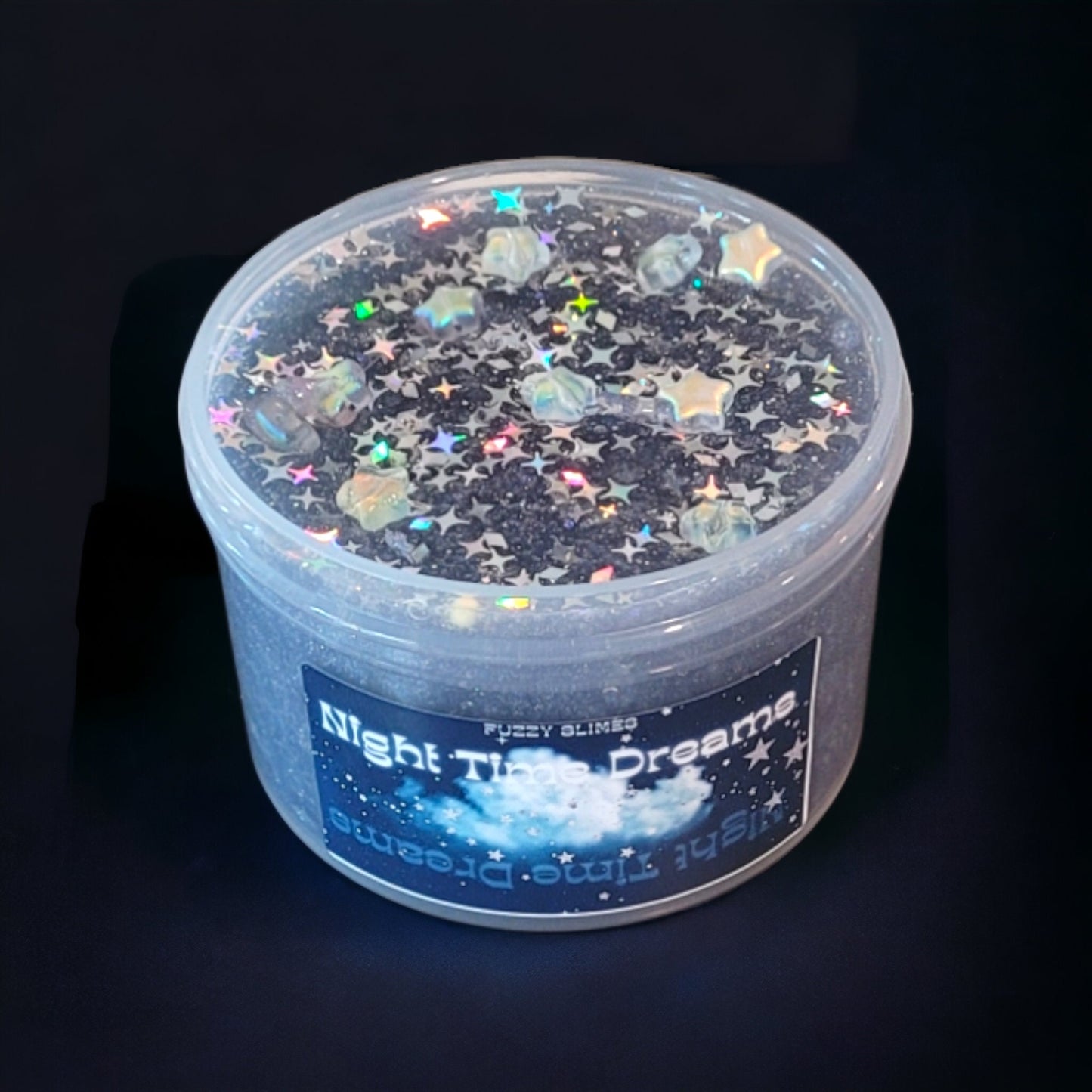 Night Time Dreams Clear Holographic Star Glitter Slime - Lavender Scent