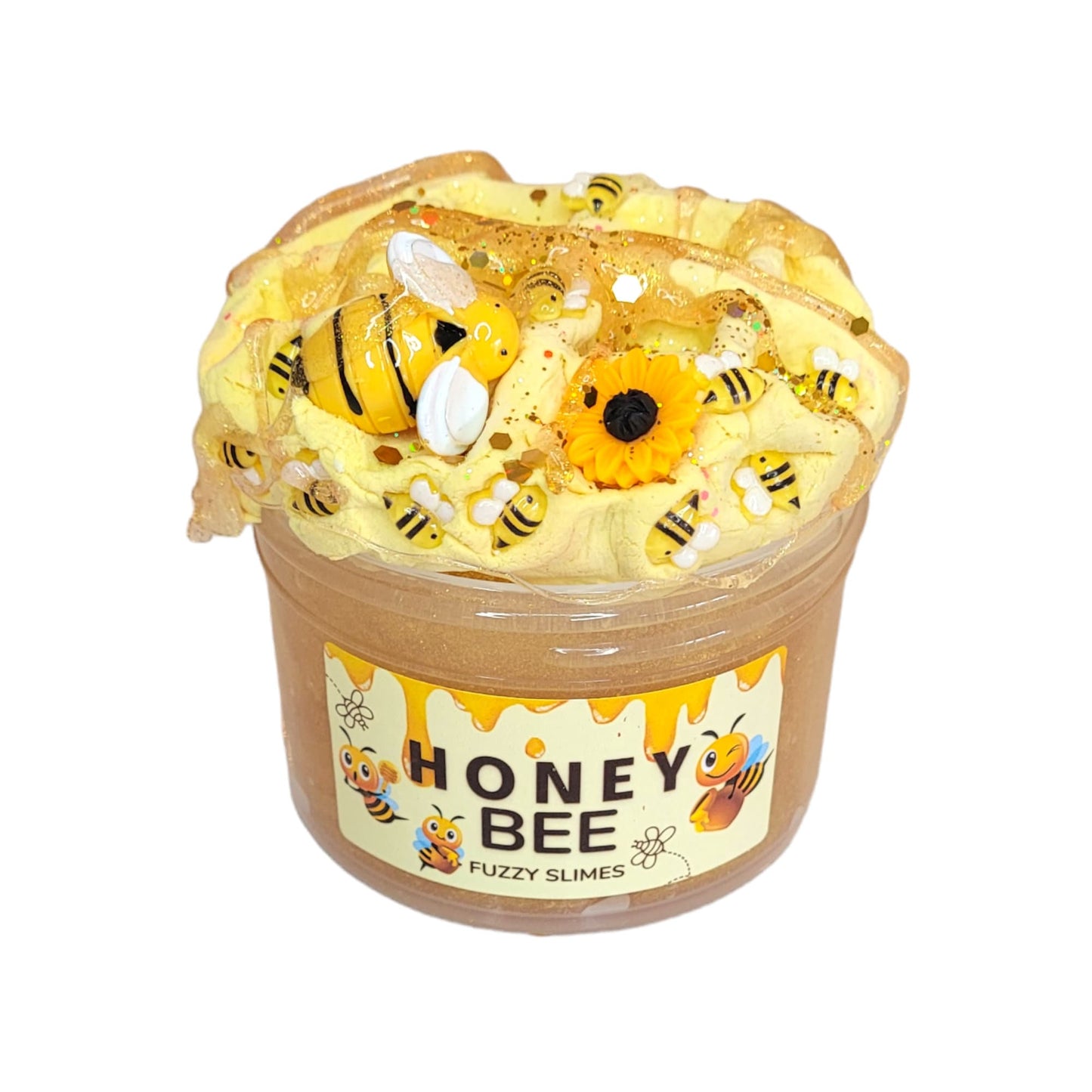 Honey bee clear diy clay slime- honey scented