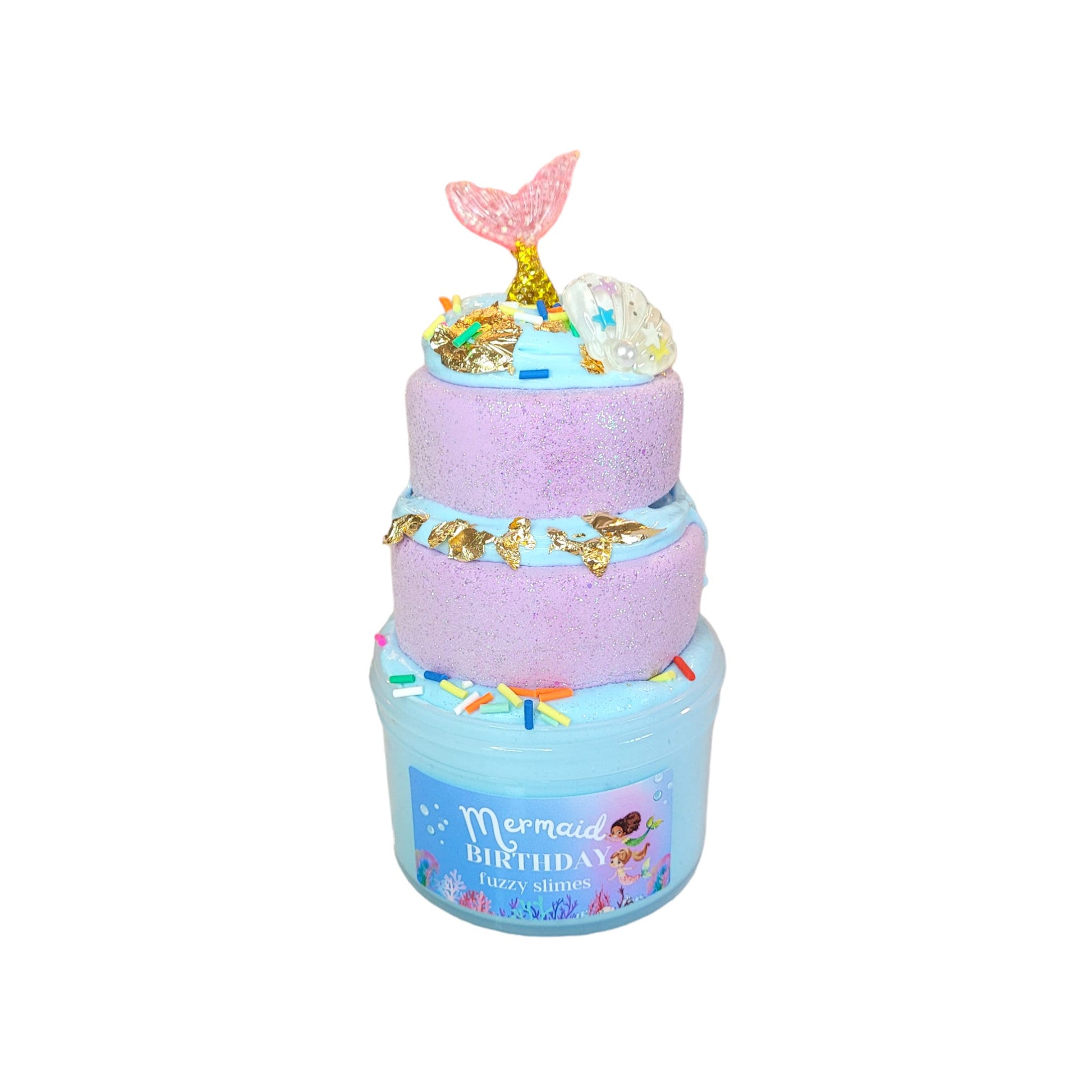 Mermaid Birthday butter diy slime- cake scent