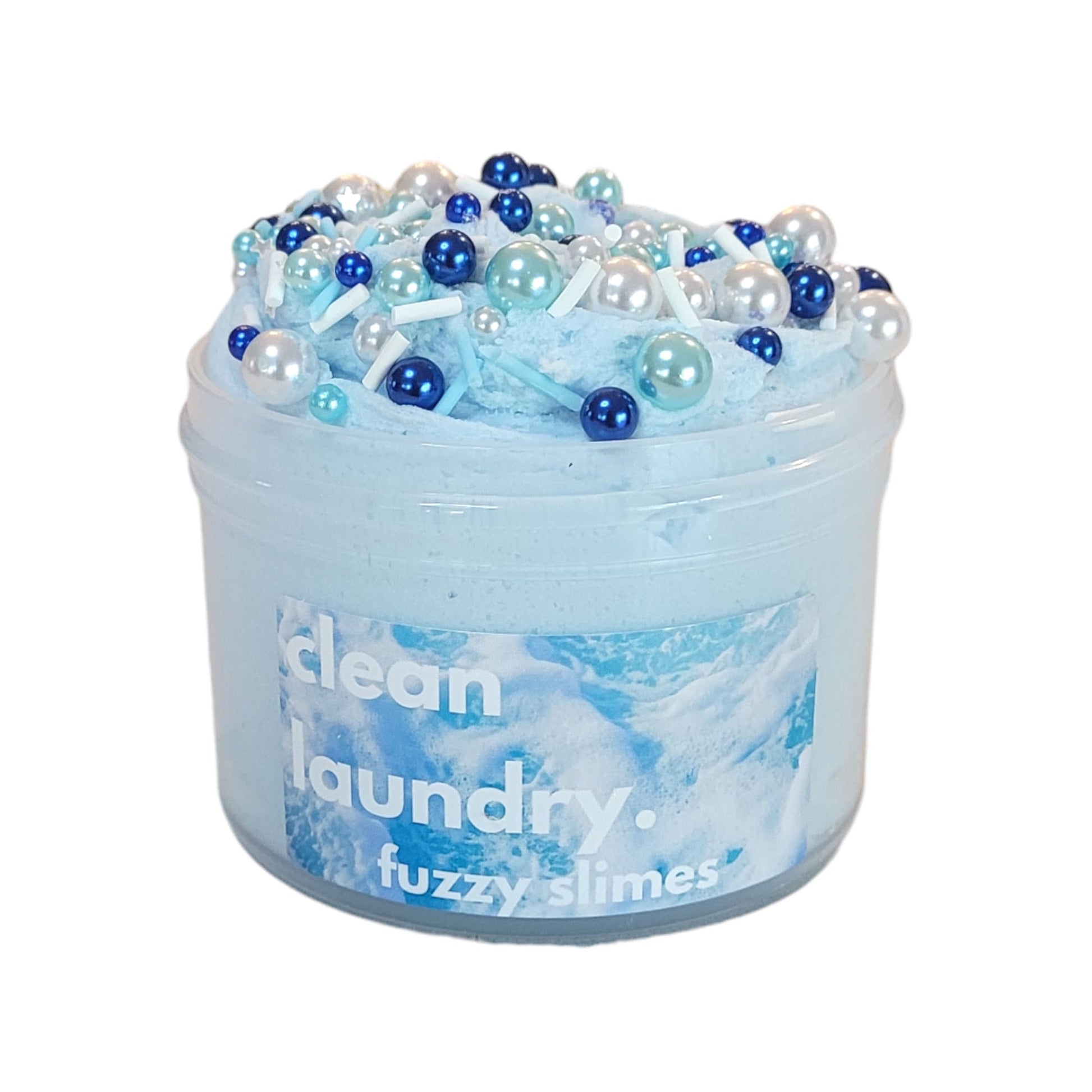 Clean laundry~ cloud dough slime~ fuzzy slimes~ fresh scent